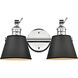 Layne 2 Light 15.75 inch Chrome Vanity Light Wall Light